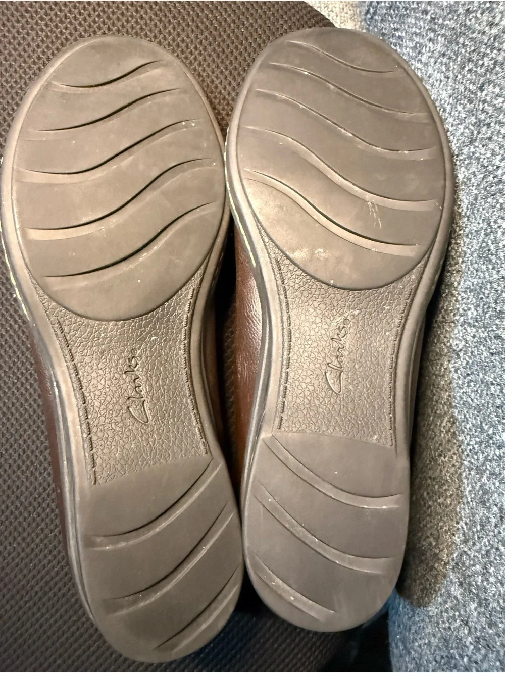 Clarks Bendables 62827 Womens Brown Leather Ballet Flats Perforated Grommet Slip